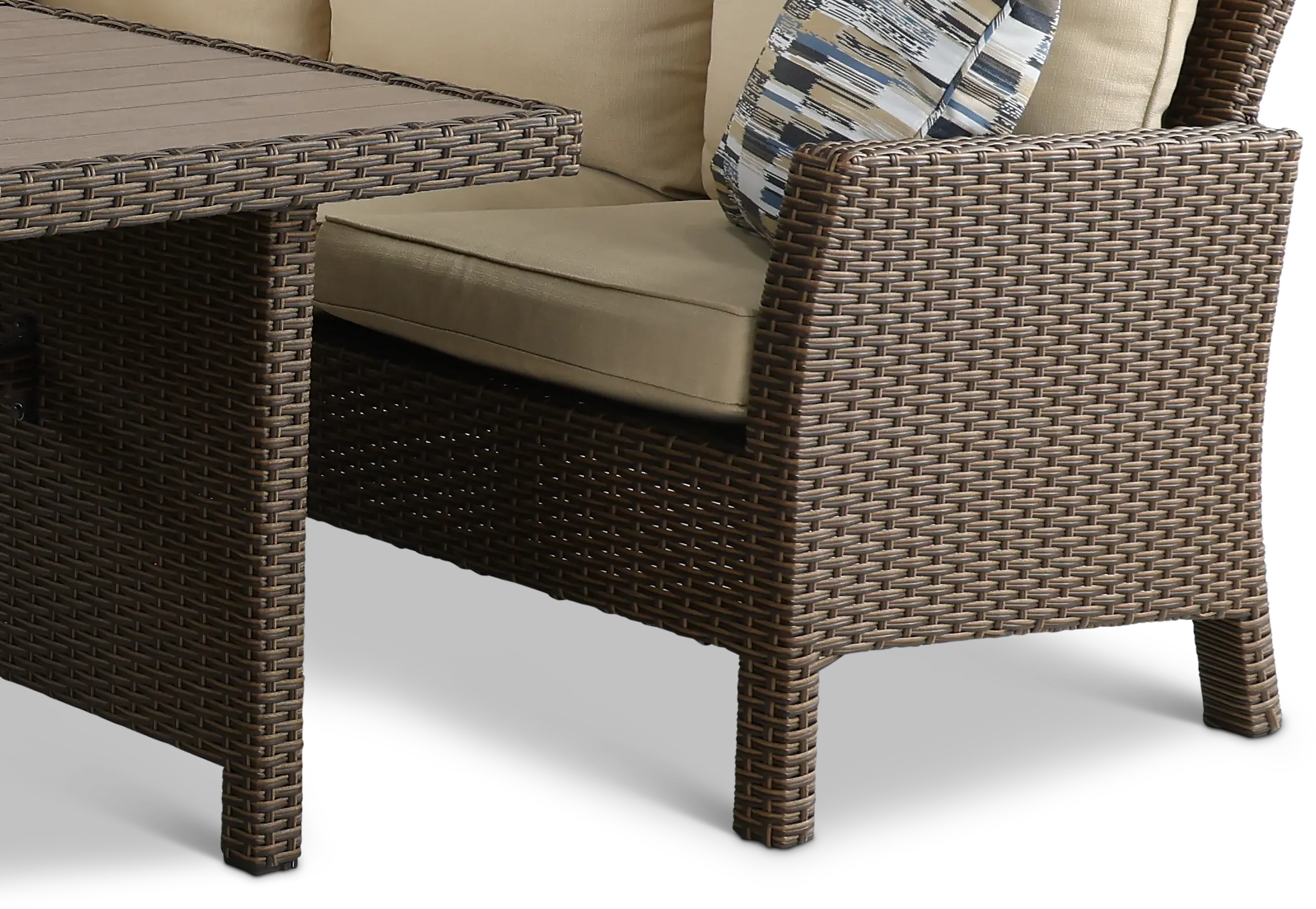 Arcadia Wicker 3 Piece Patio Dining Set