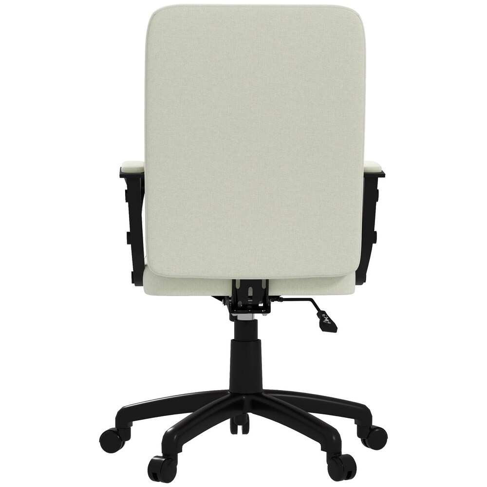 Vinsetto Fabric Office Chair  Computer Desk Chair  Swivel Task Chair with Arms  Adjustable Height