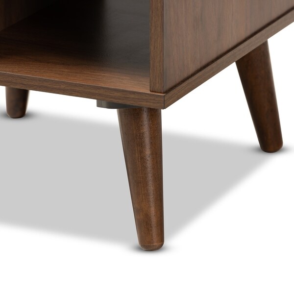 Carson Carrington Bankekind Modern Walnut Wood End Table