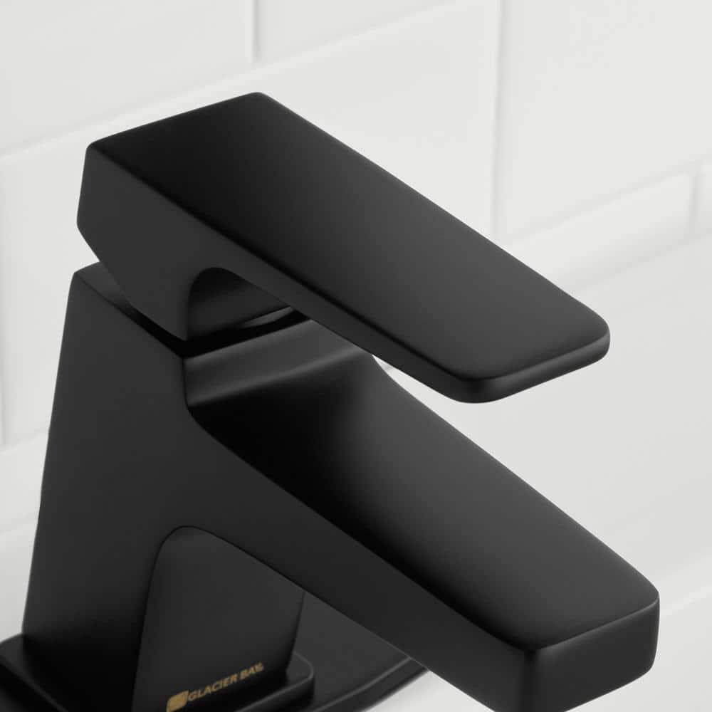 Glacier Bay Nolita Single Hole SingleHandle Bathroom Faucet in Matte Black