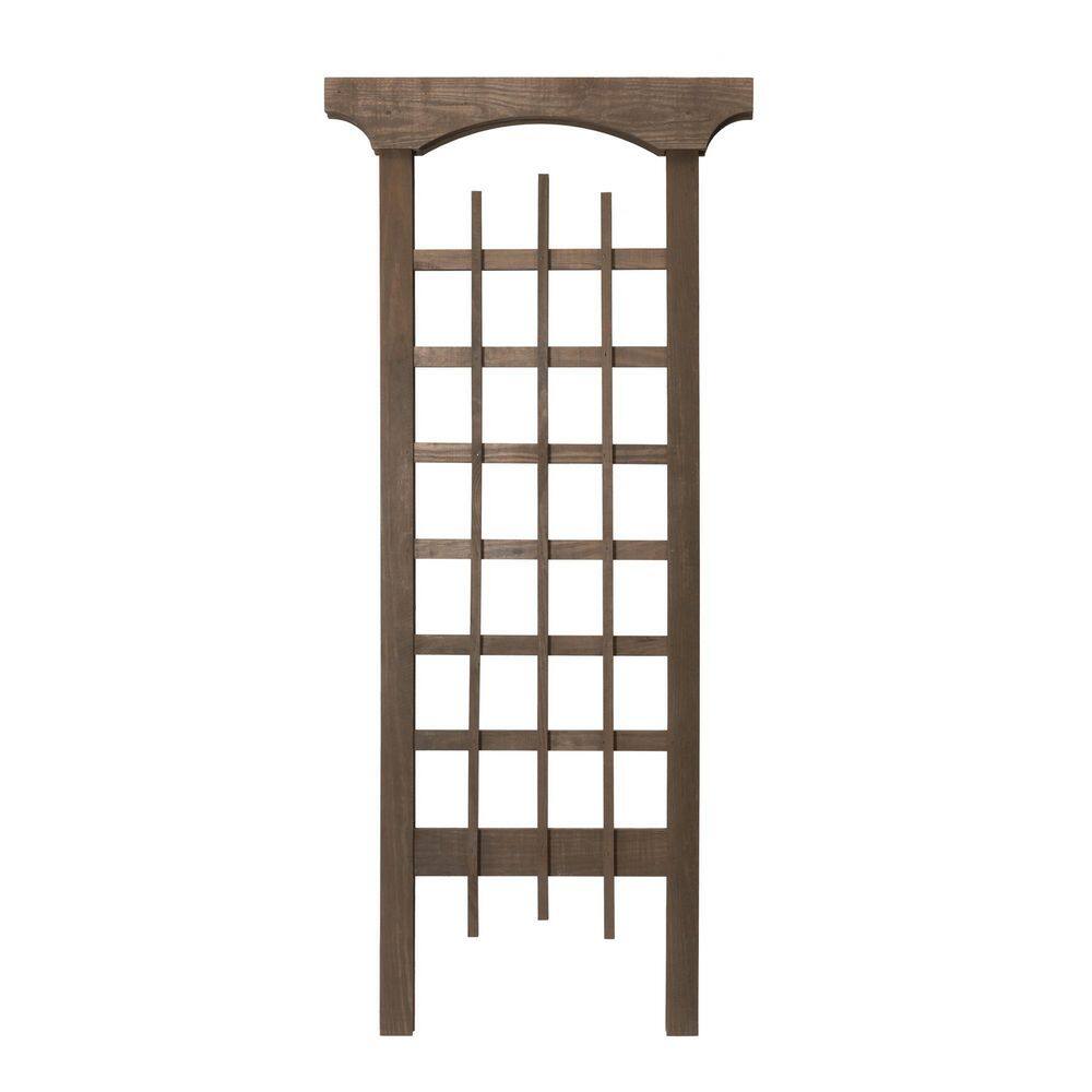 Outdoor Essentials Heirloom 72 in. Walnut‐Tone Farmhouse Trellis 490392