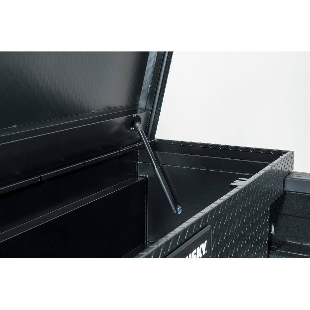 Husky 61.86 in. Matte Black Aluminum Low Profile Mid-Size Crossbed Truck Tool Box 102102-53-01