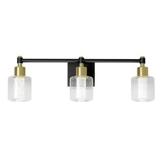 Artika Champagne Globe 26 in. 3-Light Gold 5CCT LED Vanity Light Bar VAN3-CG5C-HD2BG