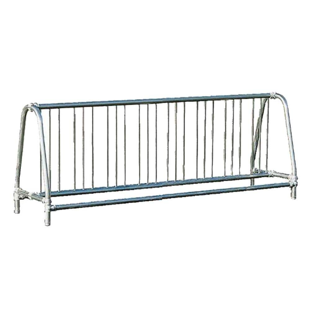 Ultra Play 8 ft. Galvanized Commercial Park Double Sided Bike Rack Portable 5908P
