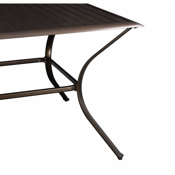 Westin Aluminum Outdoor Slat Top Patio Dining Table