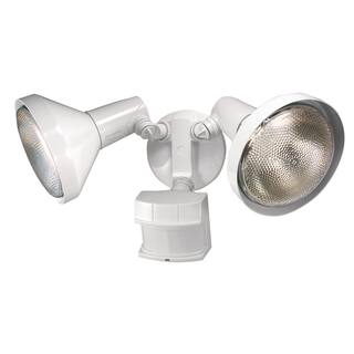 300 Watt 240-Degree Motion Sensor White Outdoor Flood Light HZ-5318-WH