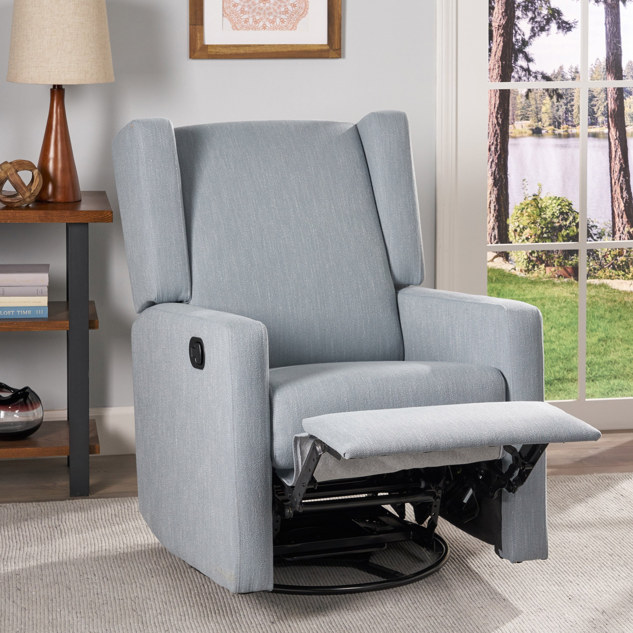 Wafa Upholstered Swivel Recliner