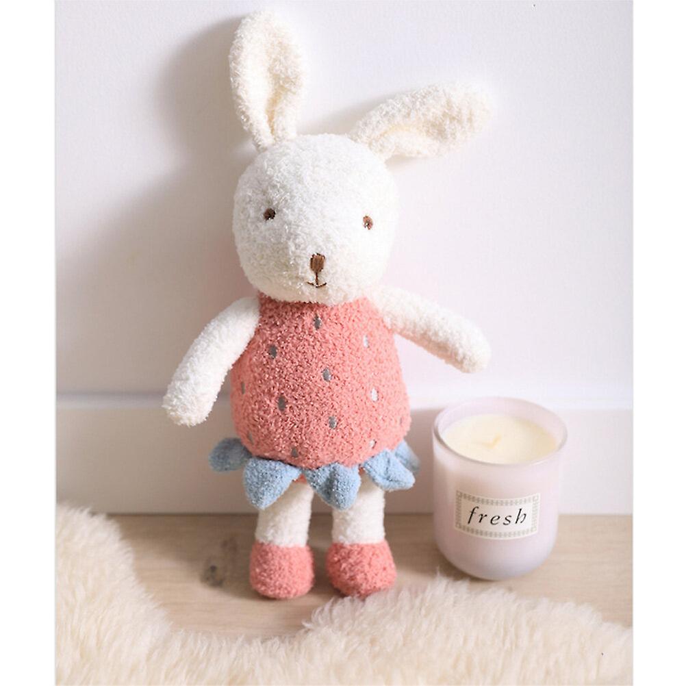 Plush Rabbit Doll Strawberry Rabbit Doll Toy Cartoon Rabbit Doll Plush Strawberry Rabbit Doll