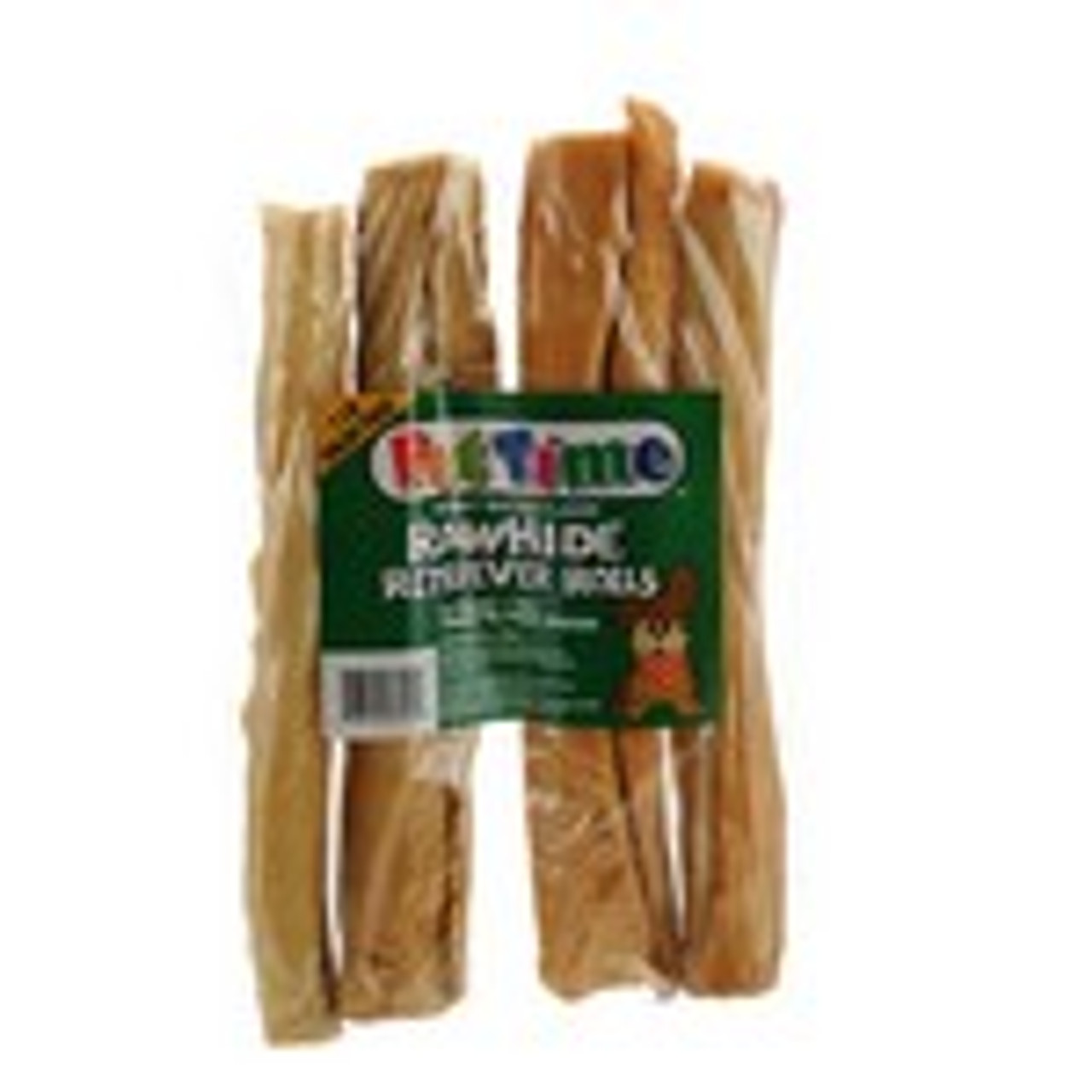 Rawhide Peanut Butter 10 Inch Retriever Rolls Dog Treats， 1 lb