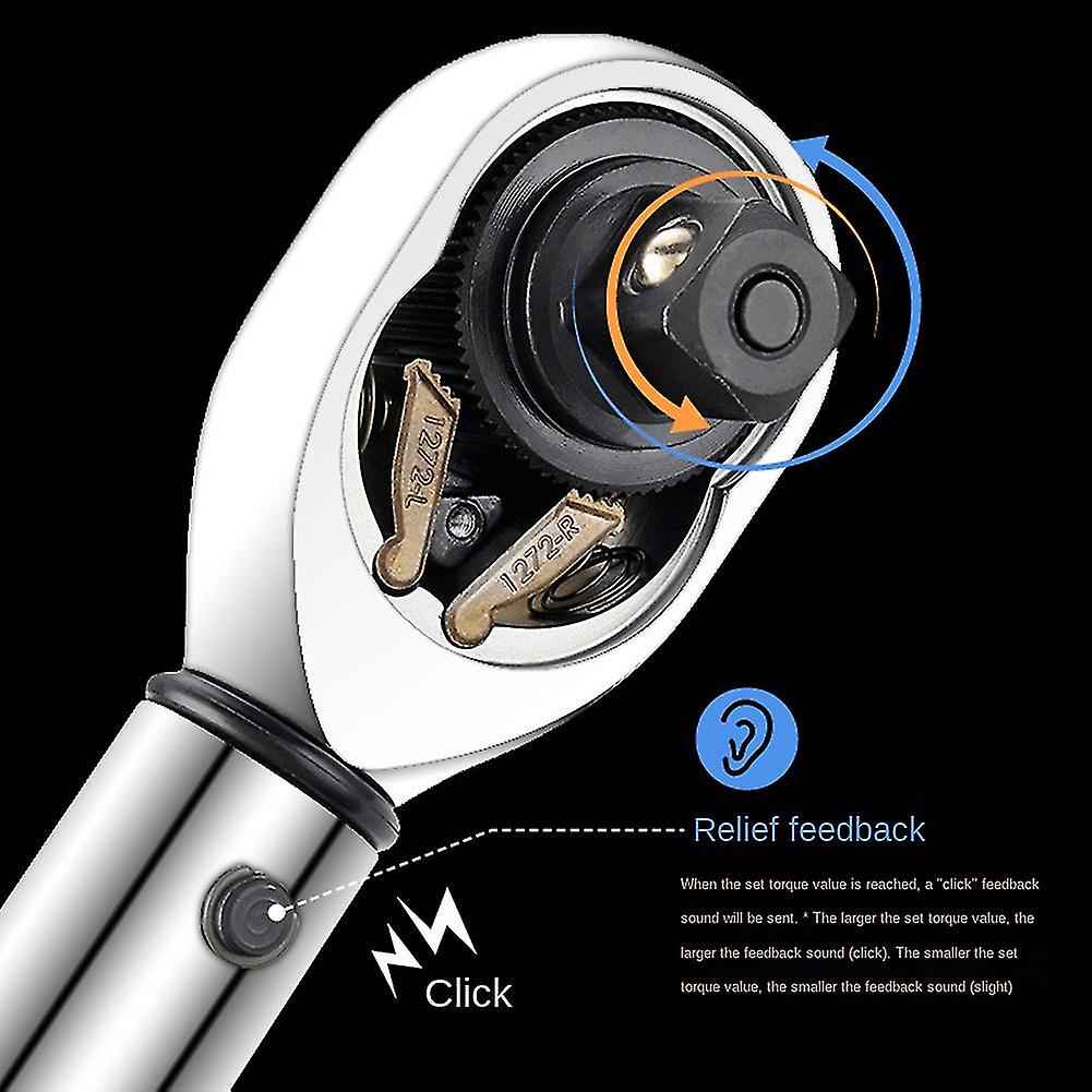 Torque Wrench 2-14 Nm Two-way Ratchet Socket Spanner Adjustable Preset Torque Hand Tool For Car And