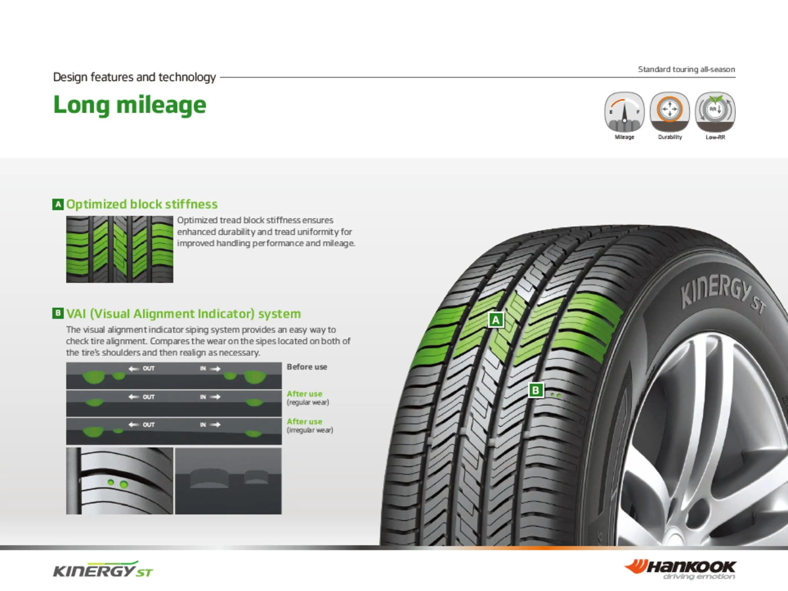 Hankook Kinergy ST (H735) All Season 235/65R16 103T Passenger Tire