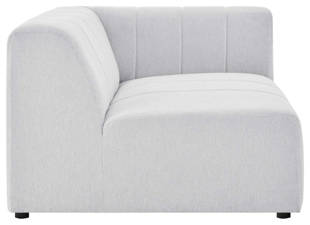 Bartlett Upholstered Fabric Upholstered Fabric 5 Piece Sectional Sofa Ivory   Transitional   Sectional Sofas   by House Bound  Houzz