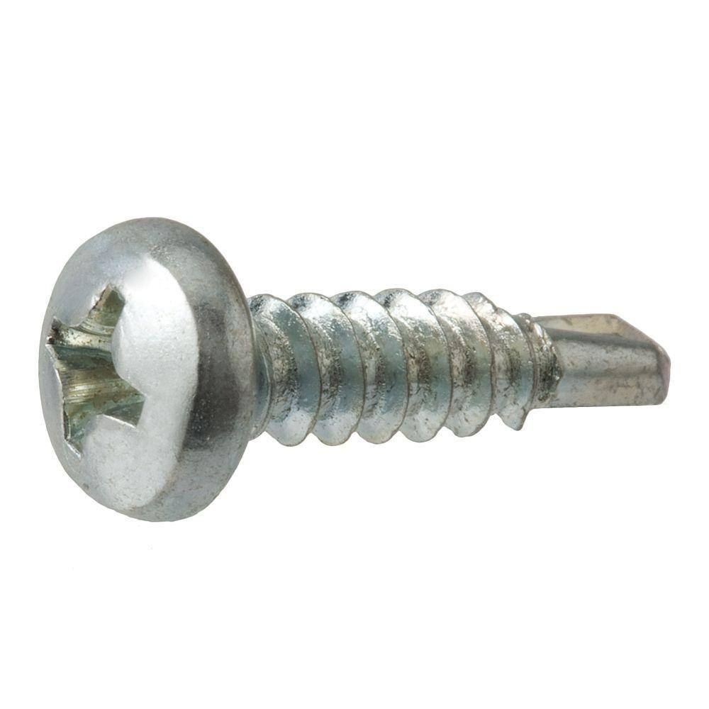 Everbilt #8 x 34 in. Zinc Plated Phillips Pan Head Sheet Metal Screw (100-Pack) 822972