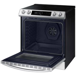  Bespoke 6.3 cu ft. 5-Element Smart Slide-In Electric Range with Self-Cleaning Convection Oven and Air Fry in White Glass NE63BB871112