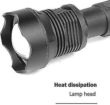 Led Flashlight， 90000 Lumens Xhp70 Ultra Powerful Adjustable Zoomable Waterproof Torch Flashlight， U