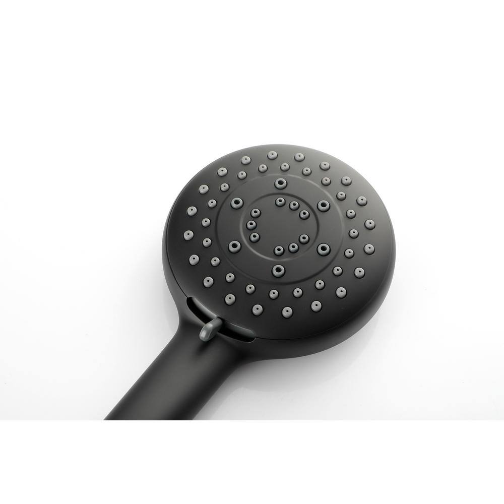 Nestfair 1-Spray Wall Bar Shower Kit with Hand Shower in Matte Black DGP301MB