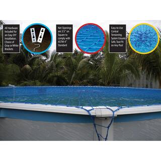 Water Warden 27 ft. Round Above Ground Pool Safety Net WWN27