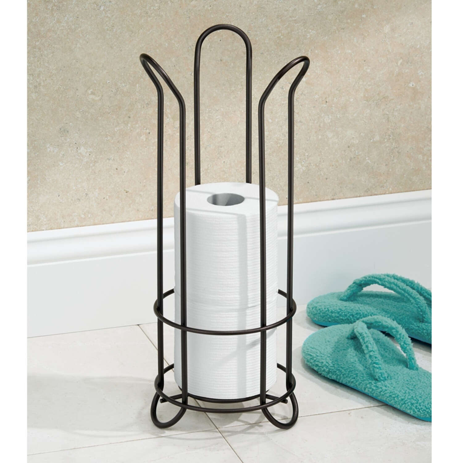 iDesign Classico Bronze Brown Toilet Paper Holder