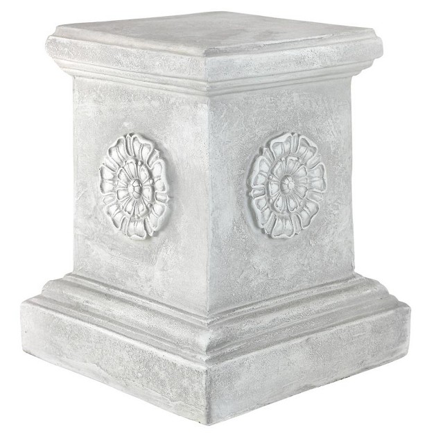 Design Toscano English Rosette Garden Sculptural Plinth Large