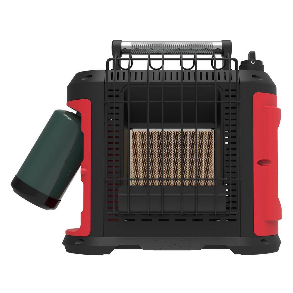 Dyna-Glo Grab N Go 10000 BTU Portable Radiant Propane Gas Recreational Heater in Red HA10R