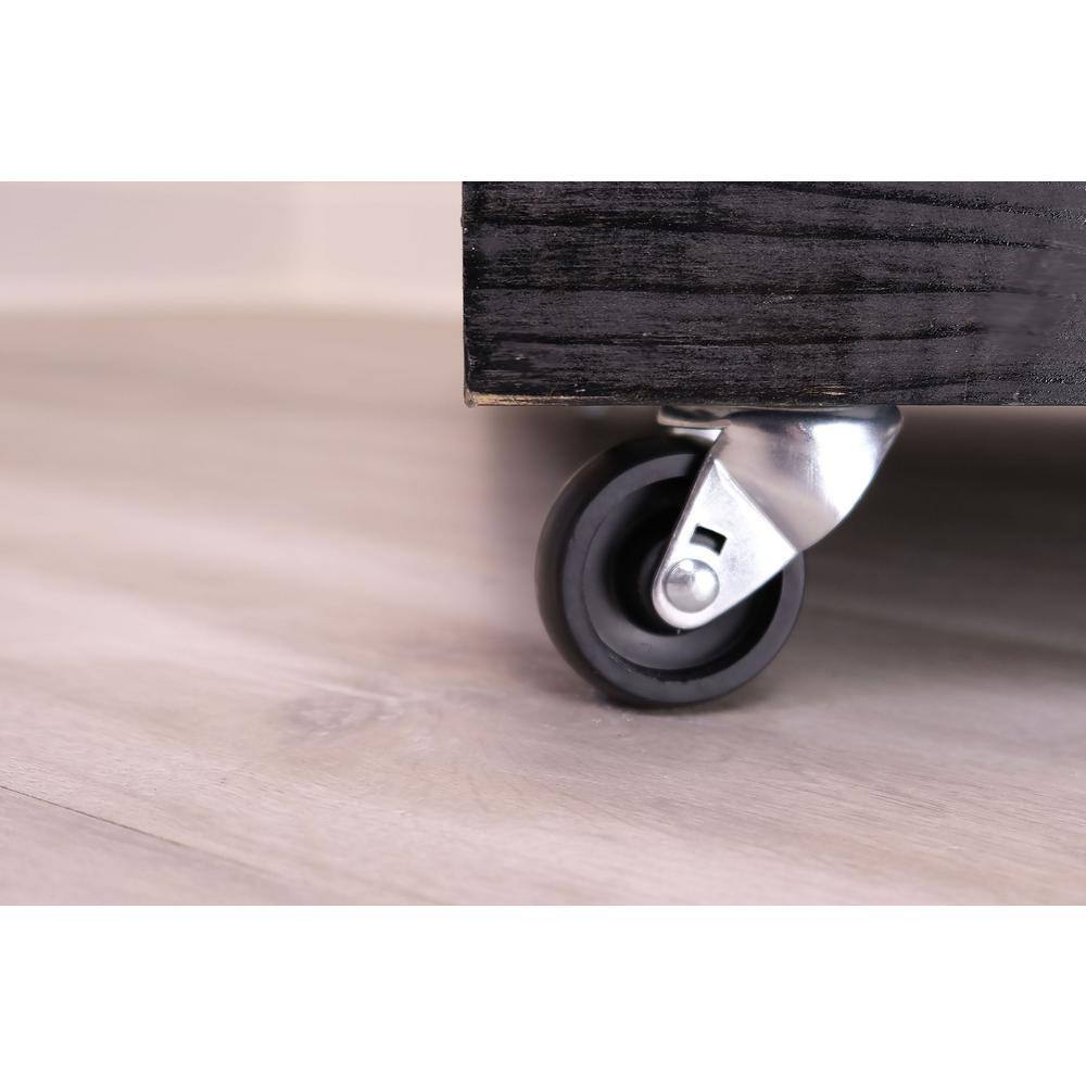 Everbilt 2 in. Black Polypropylene and Steel Swivel Plate Caster with 125 lb. Load Rating 49392