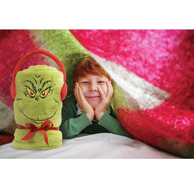 Disney Enesco The Grinch Snowthrow Christmas Throw Blanket