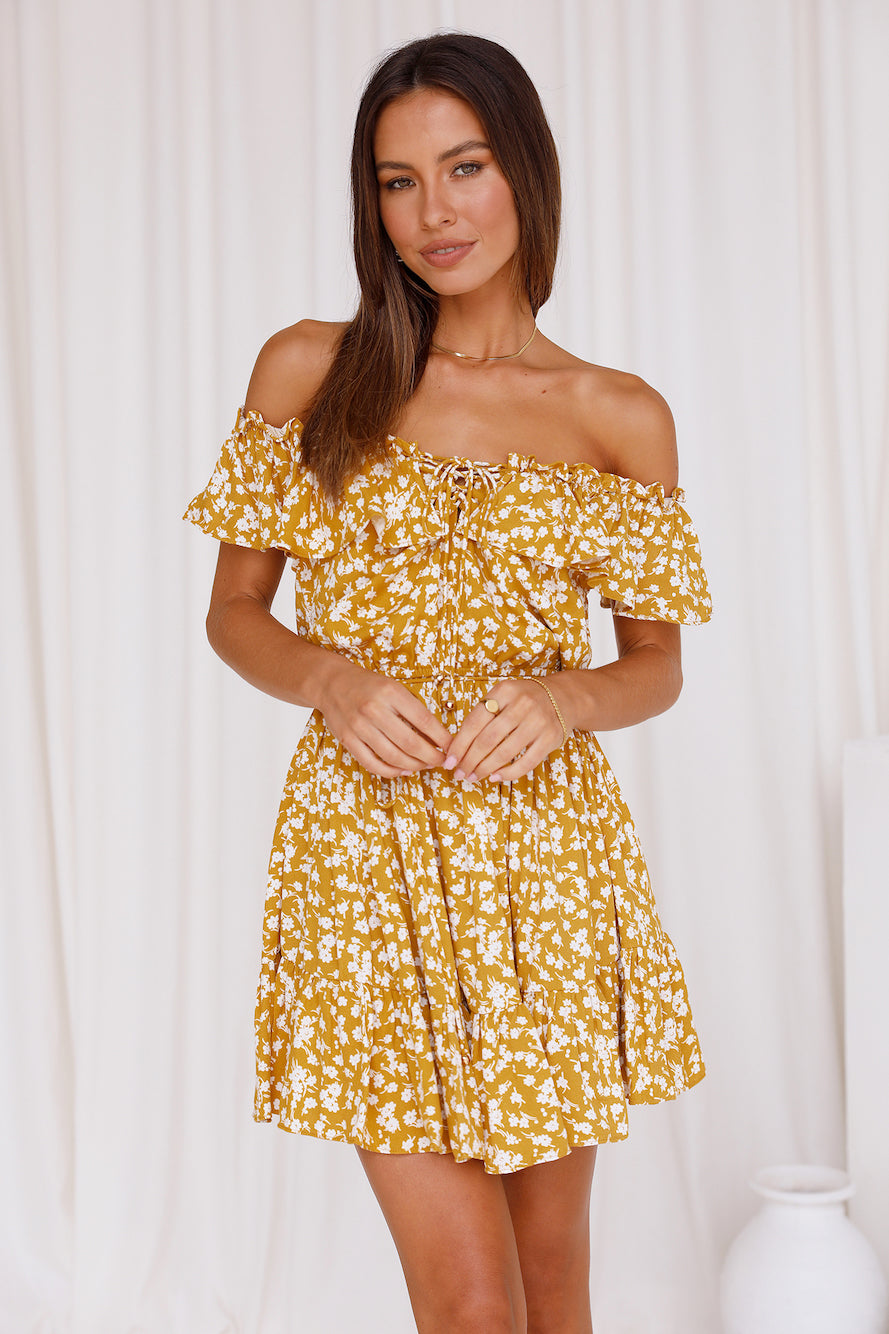 Open Secrets Dress Yellow