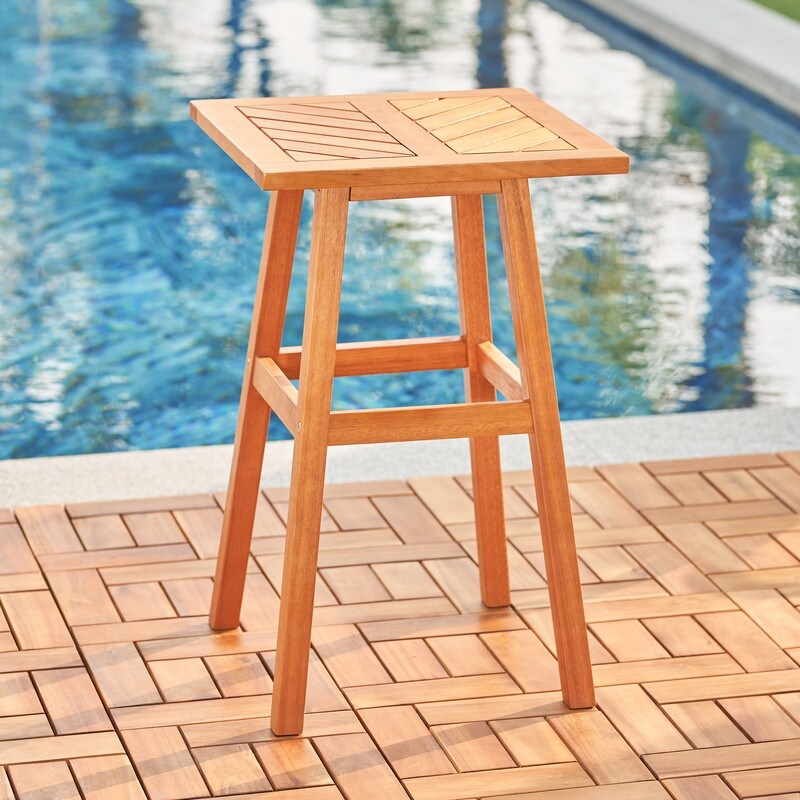 Outdoor Wooden Square Side Table