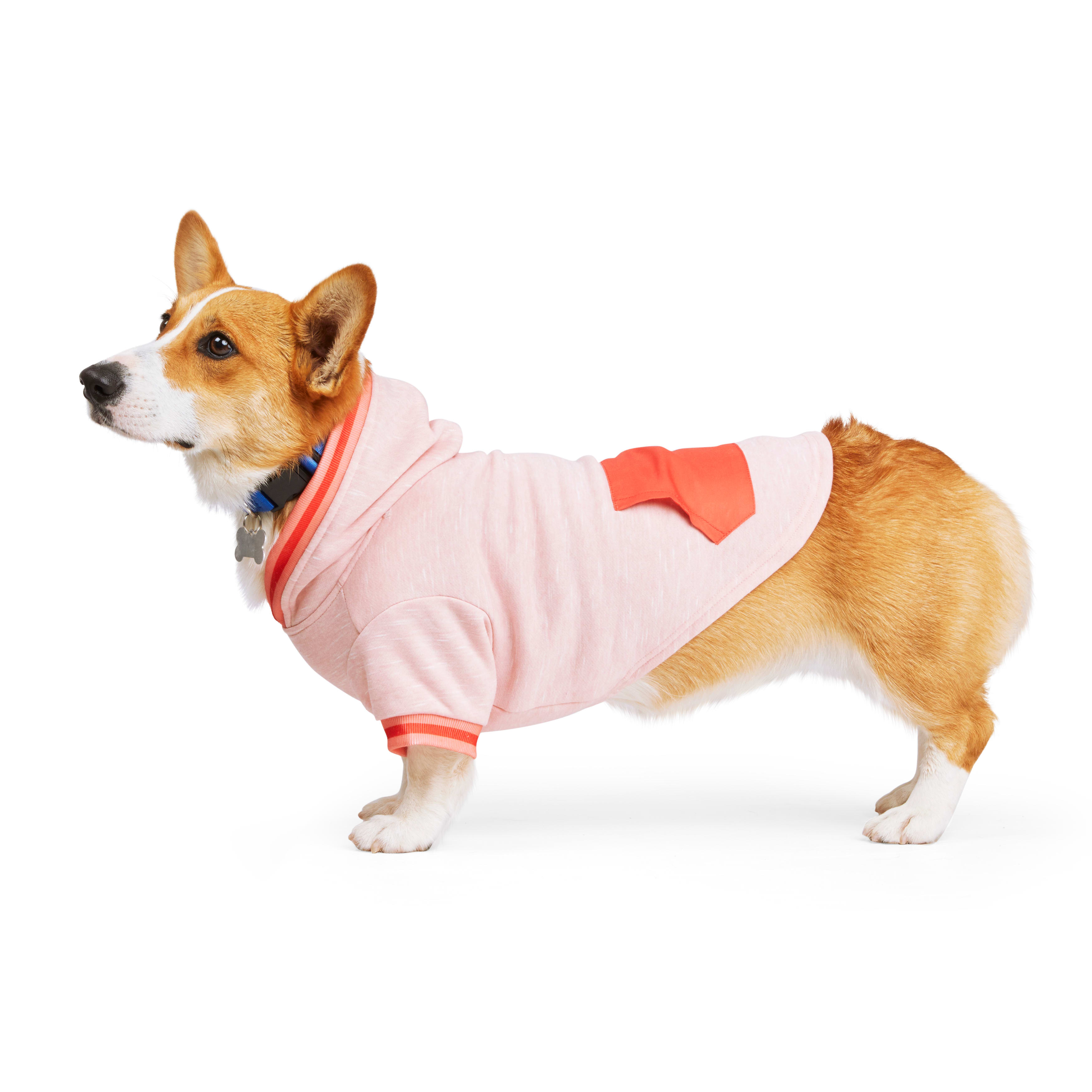 YOULY Pink Spacedye Hoodie for Dogs， X-Small