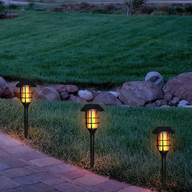 Solar Led Path Torch Pathway Lights Alpine Corporation