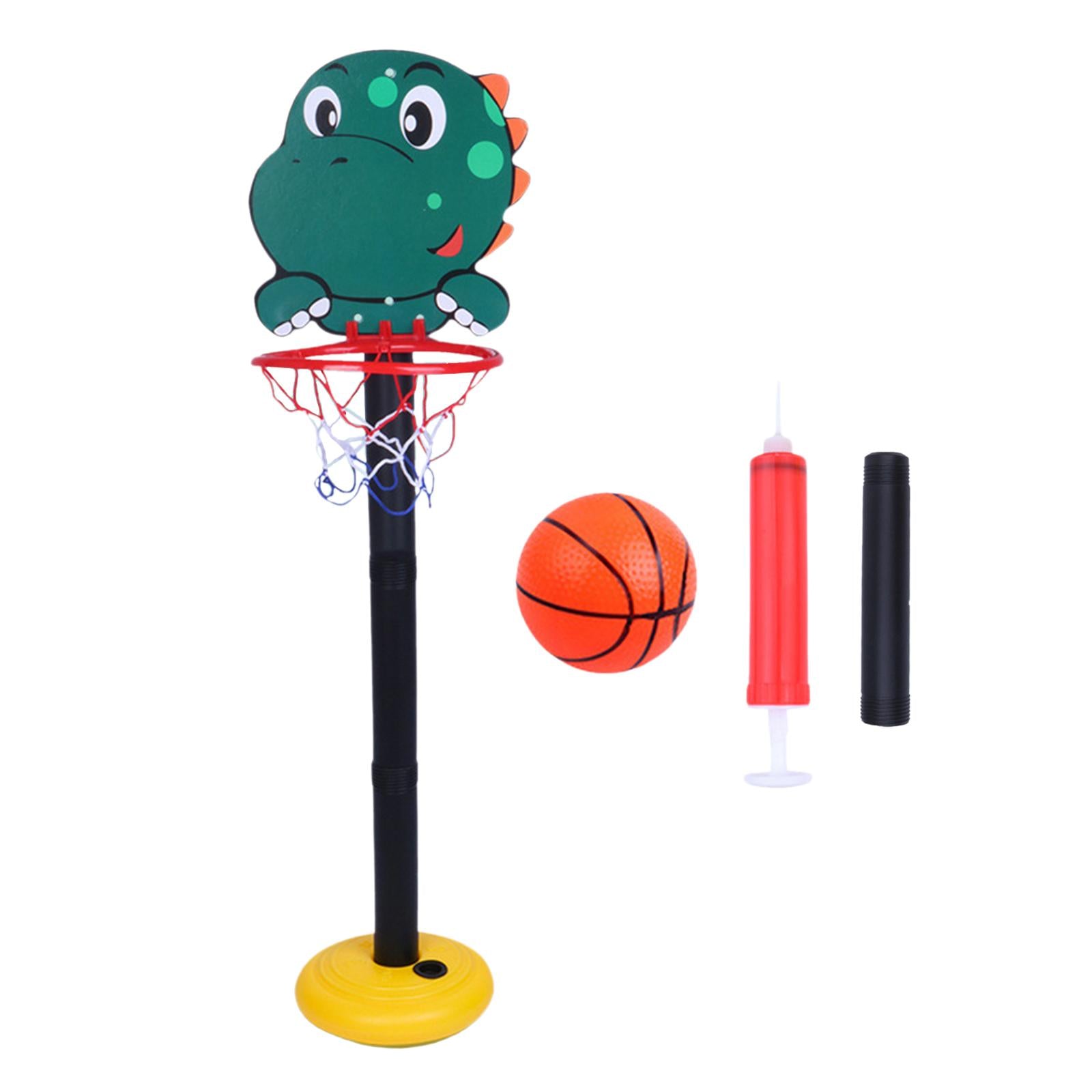 Portable Basketball Hoop Toys Playing Set Outside Toys Yard game Outdoor Sports Adjustable Basketball Hoop Stand for Bedroom Garden Dinosaur