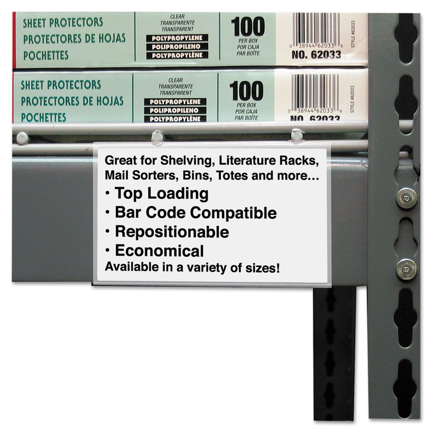 Self-Adhesive Label Holders by C-Lineandreg; CLI87647