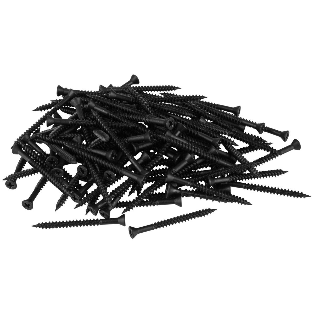 #6 x 1-5/8Trim Head Wood Screws Black 100 Pcs.