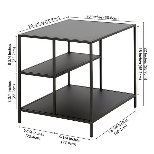 Winthrop Side Table with Metal Shelves