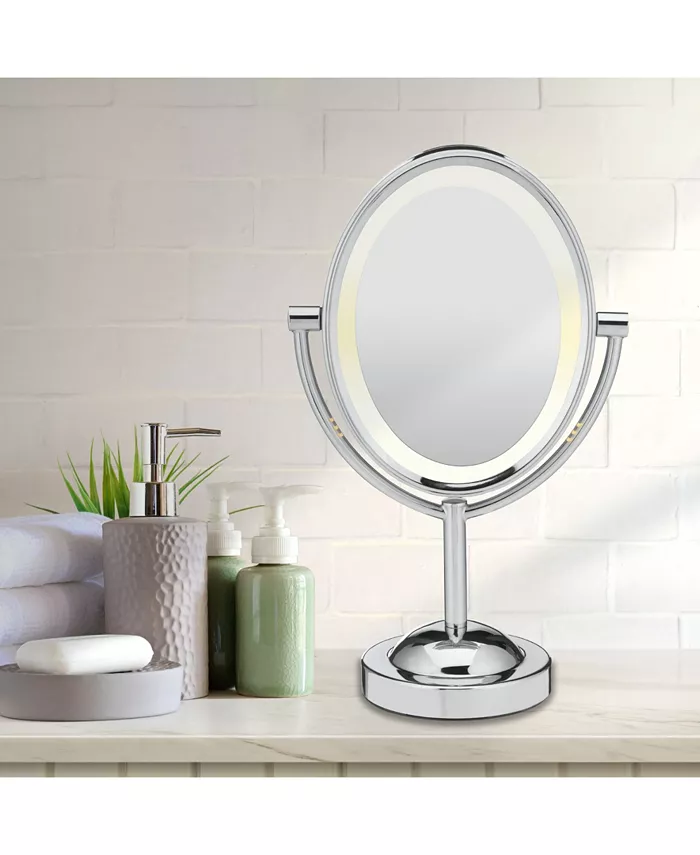 Conair Double-Sided Lighted Oval Mirror