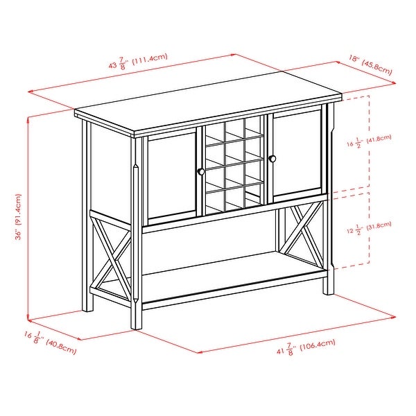 Xola Buffet Cabinet， Cappuccino - 43.8