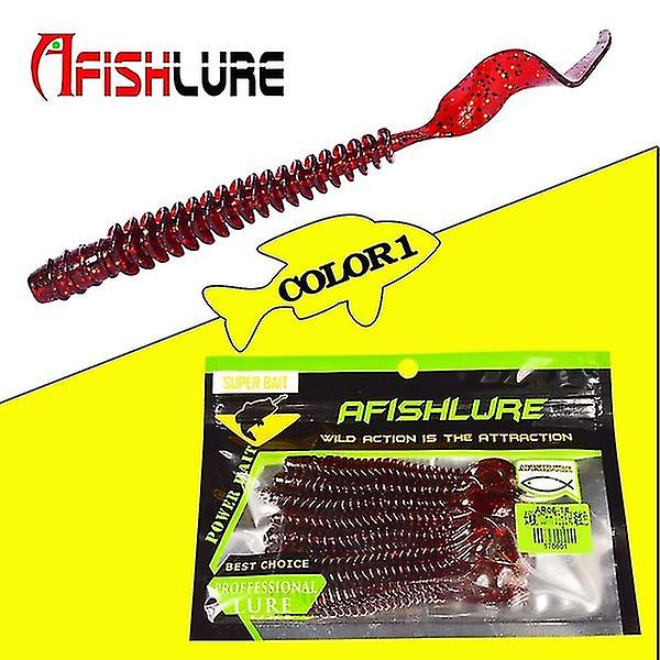 8pcs / lot Long Tail Larvae 3.2g 105mm Tail Soft Lure (#2)