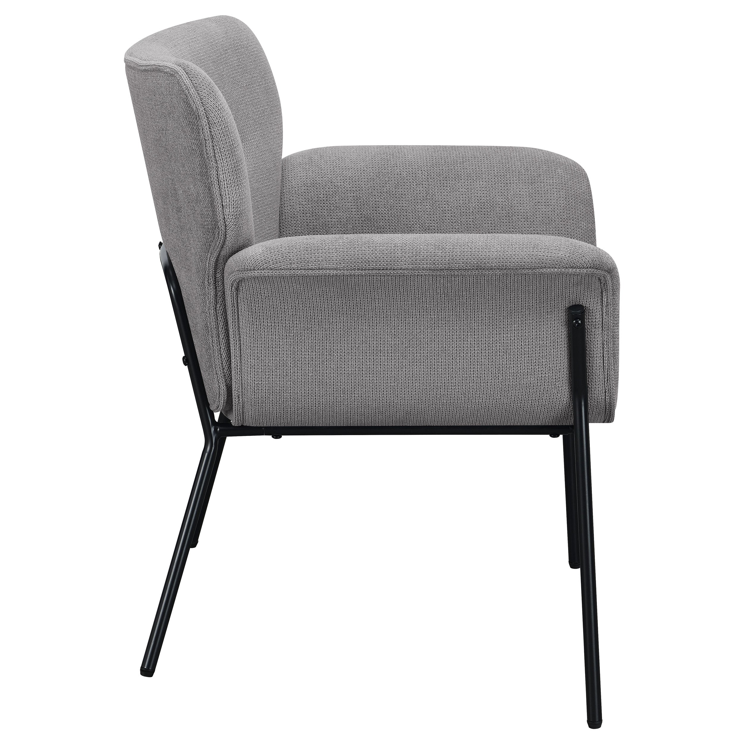 Davina Upholstered Flared Arms Accent Chair Ash Grey-905614