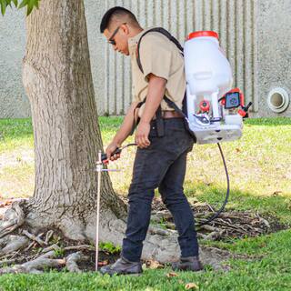 Tomahawk Power 5 Gal. 450 PSI Gas Backpack Sprayer Pump with Irrigation Rod for Tree Root Protection Pesticide Fertilizer TPS25 + IR28