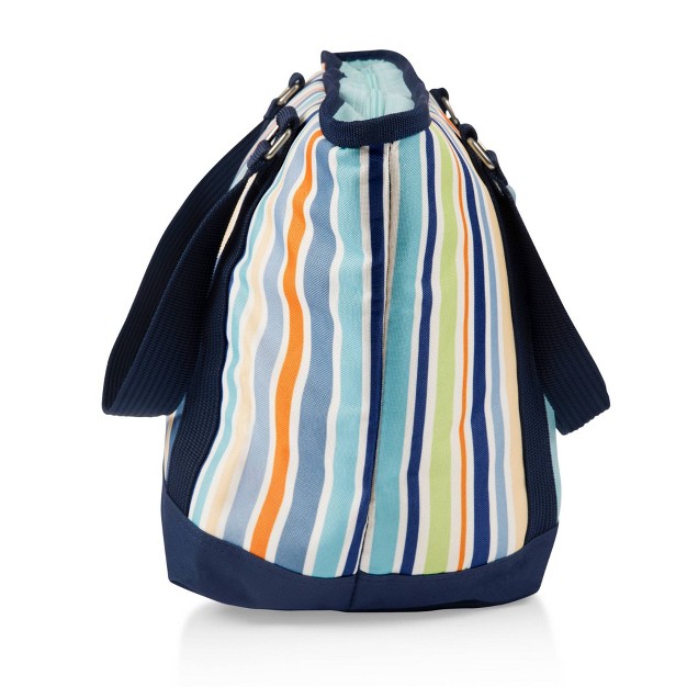 Oniva Topanga 19qt Cooler Tote Bag Sky Blue With Multi Stripe Pattern