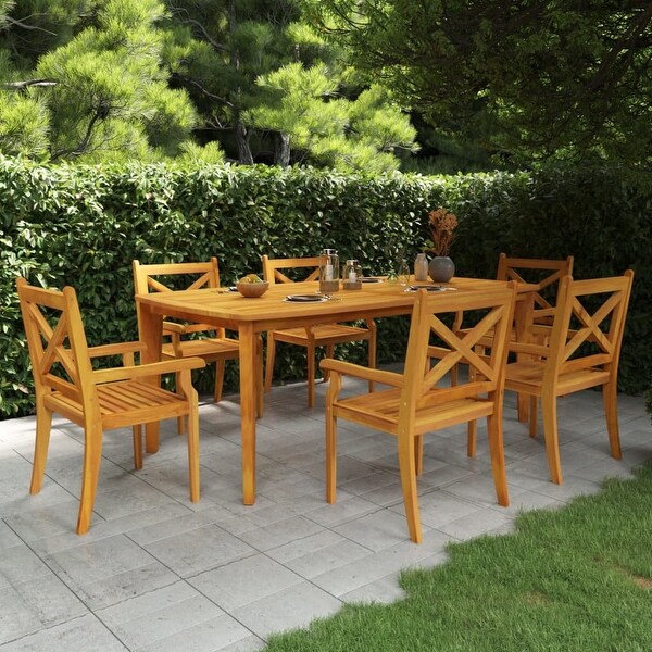 vidaXL 3/5/7/9 Piece Patio Dining Set Solid Wood Acacia