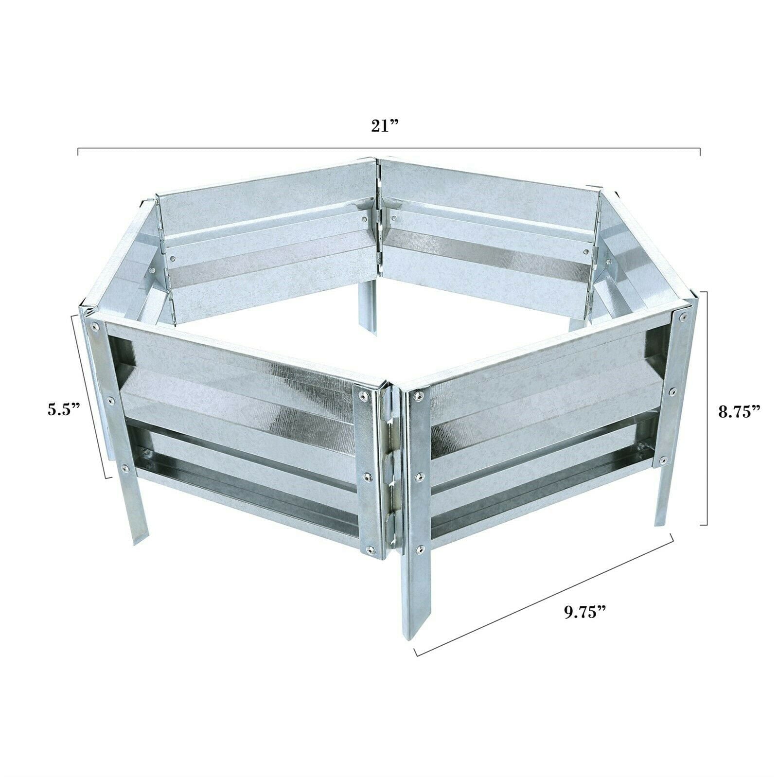 Pure Garden 50-193 Raised Garden Bed Plant Holder Kit - 21 x 9.75 x 5.5 in.