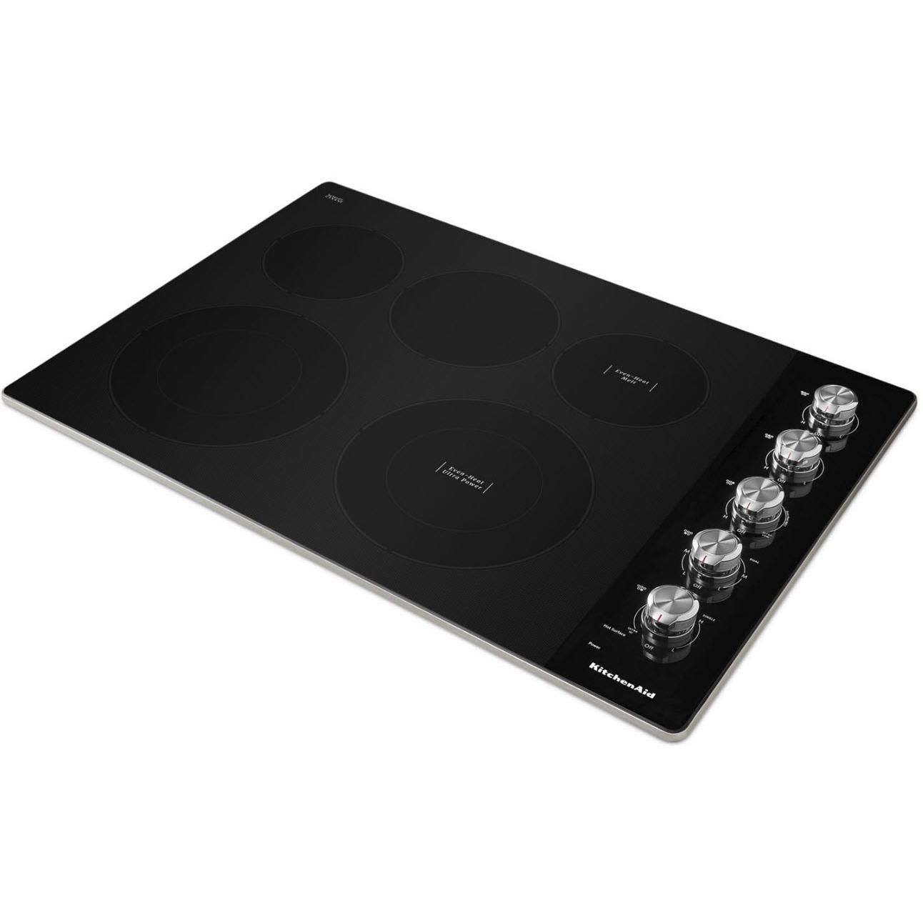 KitchenAid 30-inch Built-in Electric Cooktop with 5 Elements KCES550HSS