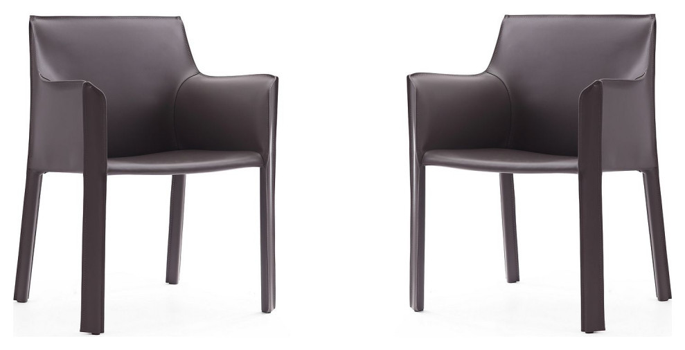 Vogue Arm Chair  Clay  Set of 2   Modern   Dining Chairs   by Timeout PRO  Houzz