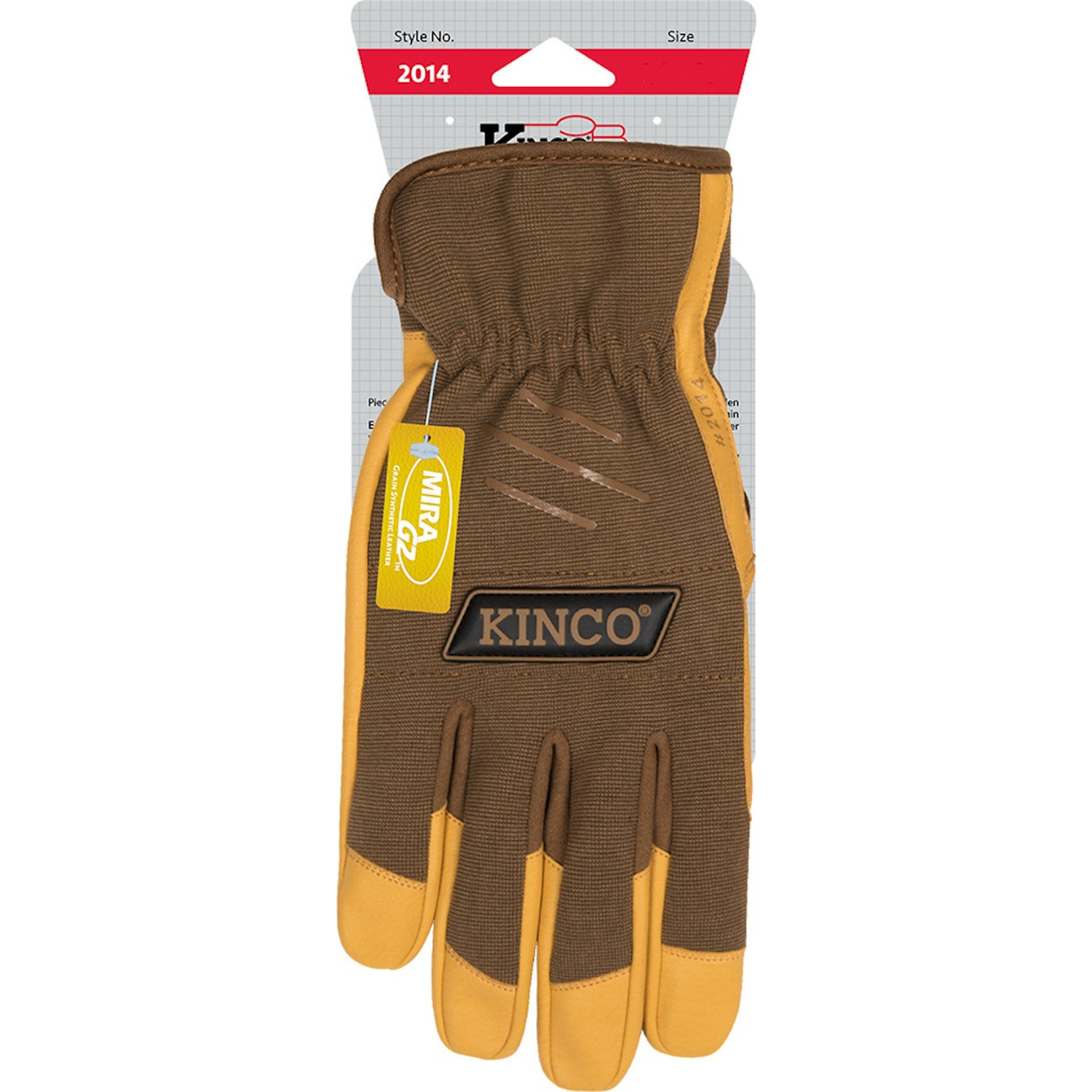 Kinco Men\u0027s Indoor/Outdoor Work Gloves Brown M 1 pair