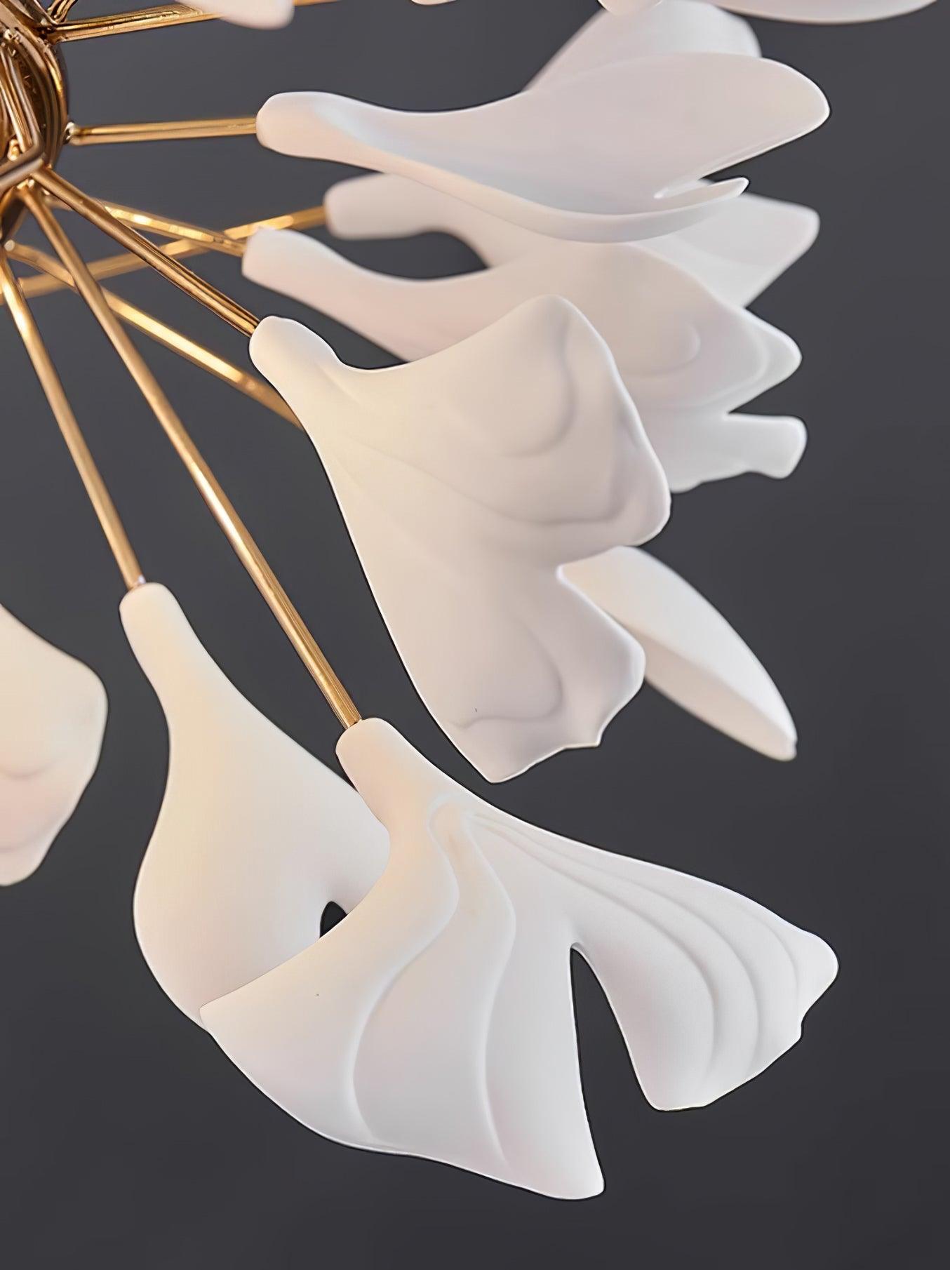 Double Layer Combination Gingko Chandelier