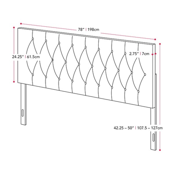 CorLiving Catalina Velvet King Size Headboard - - 36790225