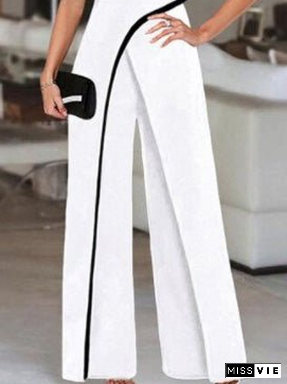 Women'S Jumpsuits Sloping Shoulder Irregular Jumpsuit