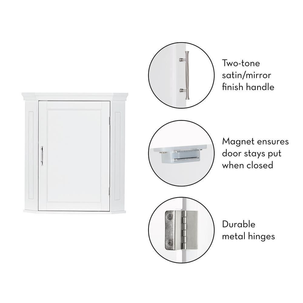 RiverRidge Home Somerset 205 in W Corner Wall Cabinet in White