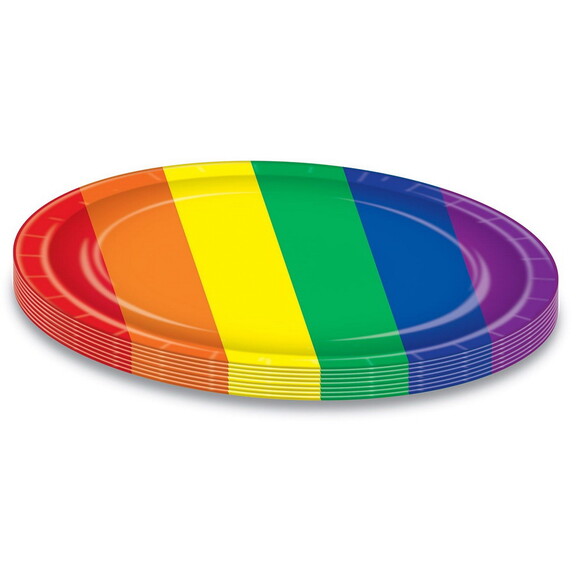 Beistle 53805 Rainbow Plates  9